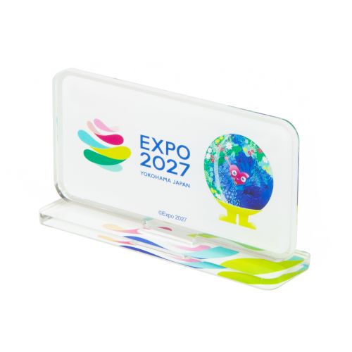 アクリルプレート 3枚セット カラフルな球体装飾　スペースエイジ EXPO2027 公式ロゴ アクリルスタンド | 2027年国際園芸博覧会公式