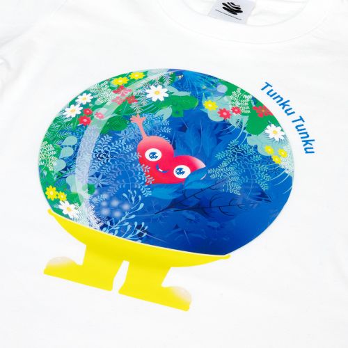 わっとページ EXPO2027 トゥンクトゥンク Tシャツ ホワイト キッズ | 2027年国際園芸