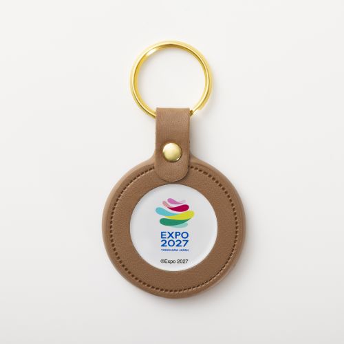 EXPO2027 ロゴ アクリルPUキーホルダー 茶色 | 2027年国際園芸博覧会