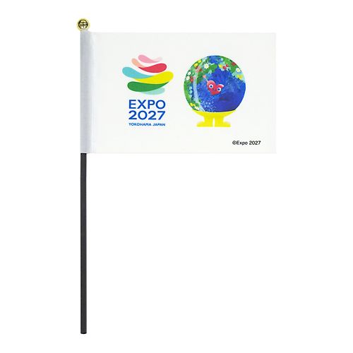 EXPO2027 トゥンクトゥンク ミニフラッグ 白 | 2027年国際園芸博覧会