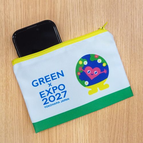 EXPO2027 トゥンクトゥンク ジッパーポーチ 白 | 2027年国際園芸博覧会