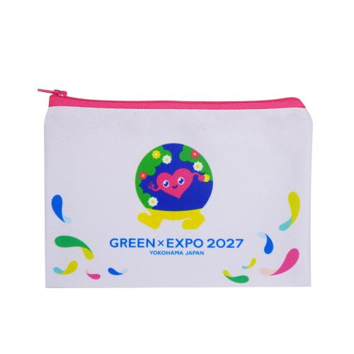 EXPO2027 トゥンクトゥンク ジッパーポーチ ピンク | 2027年国際園芸