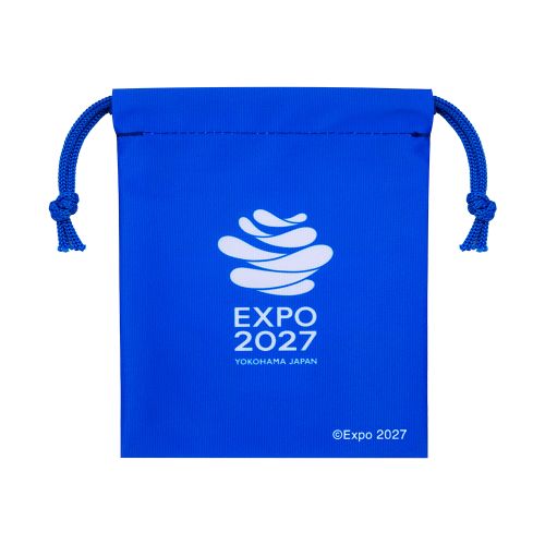 EXPO2027 トゥンクトゥンク ミニ巾着（きんちゃく） 青 | 2027年国際