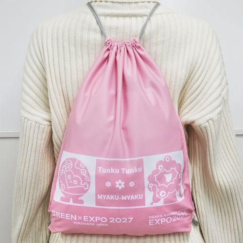EX27 TK 【ミャクミャク】 ナップザック ピンク TOS | 2027年国際園芸