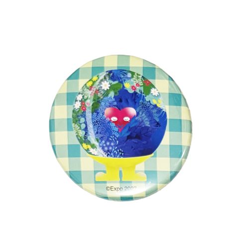 缶バッジ グリーンチェック