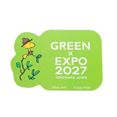 EXPO2027 LG【PEANUTS】ステッカー グリーン ウッドストック×グリーン