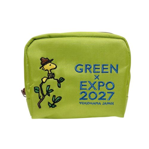 EXPO2027 LG【PEANUTS】ポーチ グリーン ウッドストック×グリーン SMA