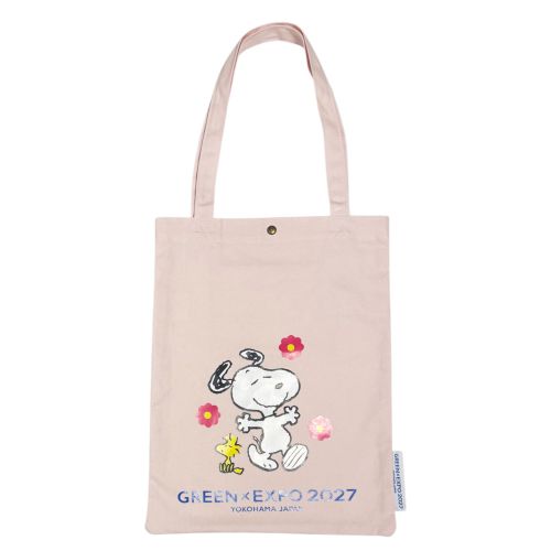 EXPO2027 LG【PEANUTS】トートバッグ ピンク スヌーピー×花 SMA | 2027