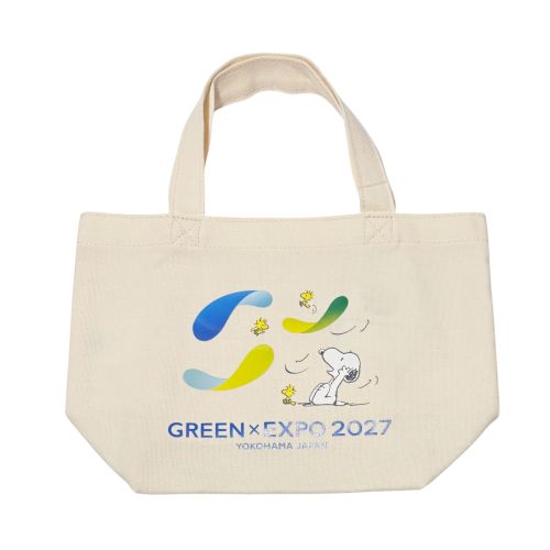 EXPO2027 LG【PEANUTS】ランチトートバッグ スヌーピー×花びら SMA