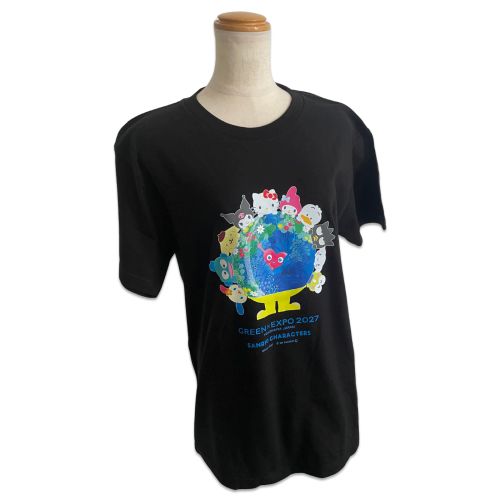 サンリオ　トゥンクトゥンク　横浜花博2027 Tシャツ ブラック　XLサイズ EXPO2027 【サンリオキャラクターズ】 トゥンクトゥンク Tシャツ 集合