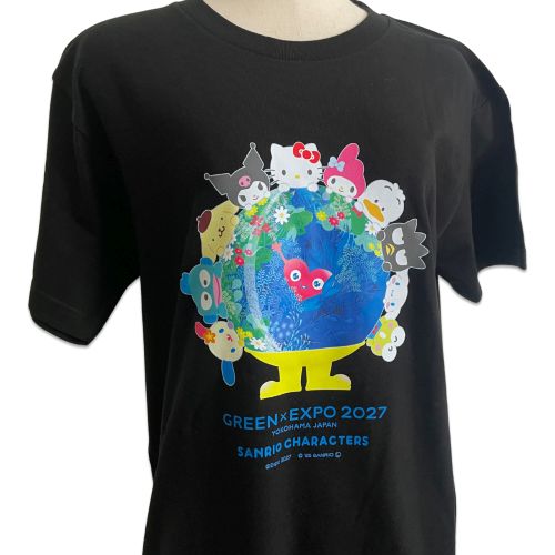 サンリオ　トゥンクトゥンク　横浜花博2027 Tシャツ ブラック　LとM EXPO2027 【サンリオキャラクターズ】 トゥンクトゥンク Tシャツ 集合