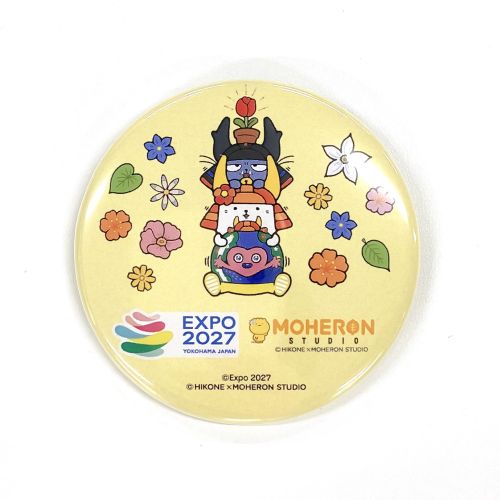 EXPO2027【ひこにゃん・わるにゃんこ将軍】 缶バッチA | 2027年国際