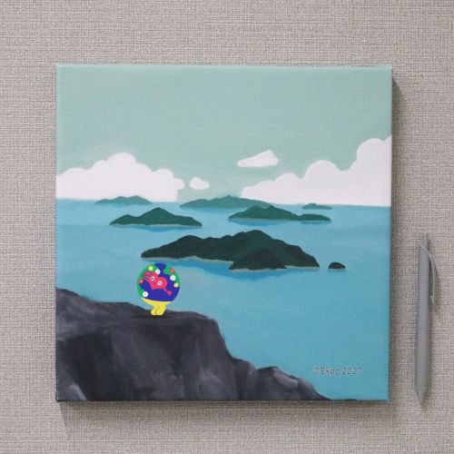 EX27 TK アートボード S3号 キャンバス 旅するトゥンクトゥンク 海と