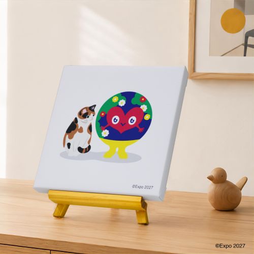 動物病院専用非売品　世界の猫 CATS OF THE WORLD 壁掛けパネル EX27 TK アートボード S0号 キャンバス 猫とトゥンクトゥンク | 2027年