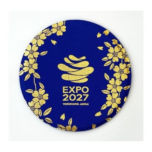 EXPO2027 【takenaka kinsai】 金彩コースター 紺 | 2027年国際園芸